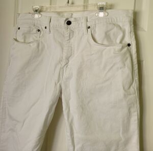 Levi's Men's White Straight Jeans